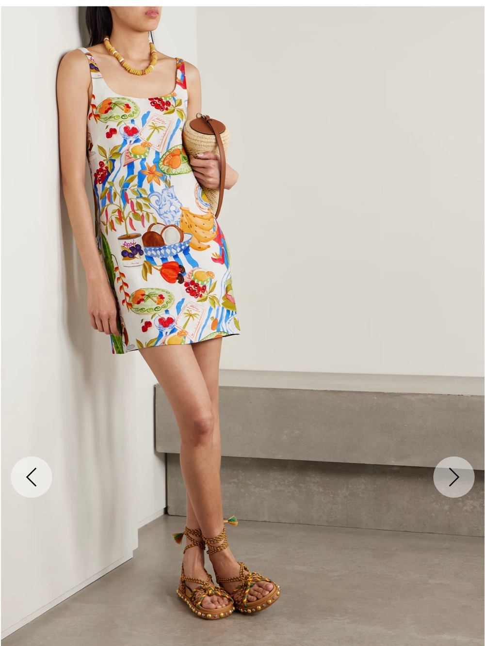 FARM Rio White Multicolor Fruit-Print Mini Dress - Picture 2 of 11